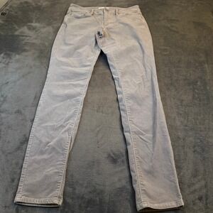 Ann Taylor Loft Curvy Skinny Corduroy Pants Light Grey Womens Size 2/26